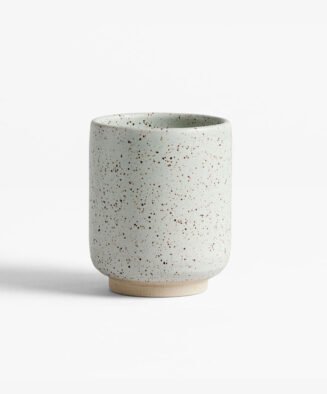 Greens Cylindrical Shape Ceramic Plant Pot