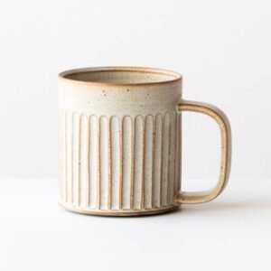 White & Black Glaze Cup And Dish Set