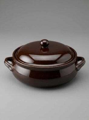 Tegame bombato in terracotta 2 manici