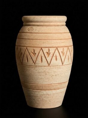 Portaombrelli in terracotta galestro fatto a mano al tornio a Gualdo Tadino diametro 50 cm